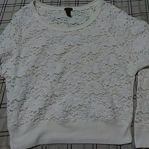 --SOLD-Long sleeve sheer shirt with flower pattern